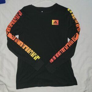 Nwot boys adidas long sleeve t shirt black size large 14 16